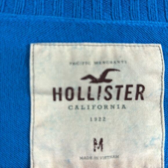 Hollister Mens Aqua Blue V Neck Sweater Coastal Preppy Classic Casual Everyday - Picture 6 of 13